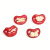 1pc Assorted Varieties Pet Funny Pacifier For Dogs Chew Toy Interactive Toy Red Lip Shaped Dog Toy