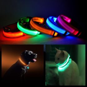 LED PET Safety Halo Style Collar (Color: Red, size: large)