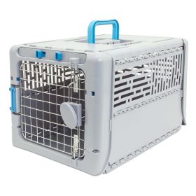 Small 19" Collapsible Plastic Pet Kennel, Pet Carrier, Dog, Cat, Small Animal (Color: DC)