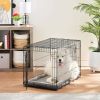 Double-Door Foldable Metal Wire Dog Crate with Divider, XX-Large, 48"