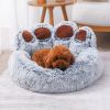 Dog Bed Cat Pet Sofa Cute Bear Paw Shape Comfortable Cozy Pet Sleeping Beds For Small, Medium, And Large Dogs And Cats, Soft Fluffy Faux Fur Cat Cushi